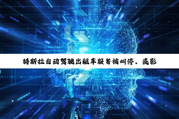 特斯拉自动驾驶出租车服务被叫停，或影响Robotaxi业务推广进度